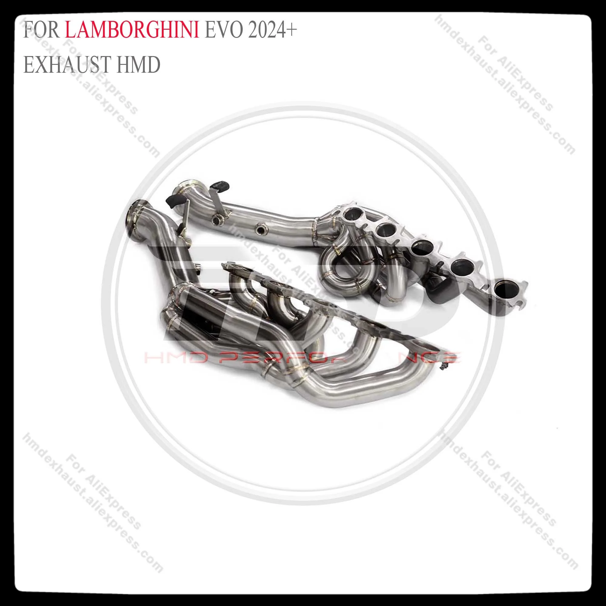 

HMD Exhaust System Performance Headers manifold for Lamborghini Evo 2024+ With Heat Shield catless manifold