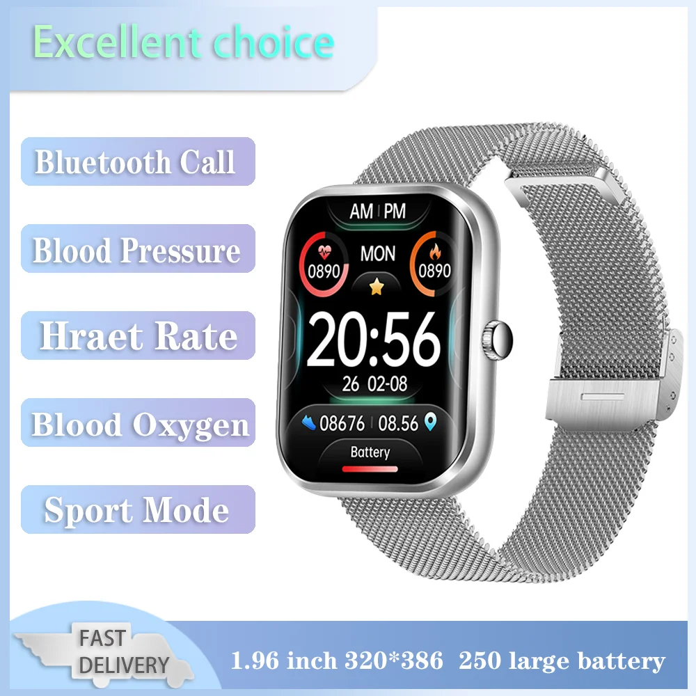 

Xiaomi Youpin 1.96'' Smart Watch Women Heart Rate Monitor Bluetooth Call Electronic Watches Sport Fitness Waterproof Men's Watch