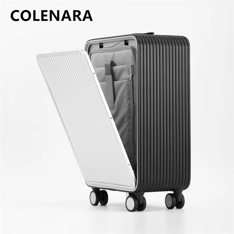 COLENARA Men's Suitcase All Aluminum Magnesium Alloy Boarding Box 17