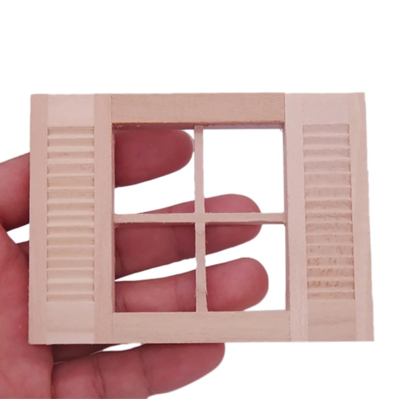 Dollhouse Windows With Shutters,1:12 Windows For Your Dollhouse Or Model Town Dollhouse Decoration Accessories