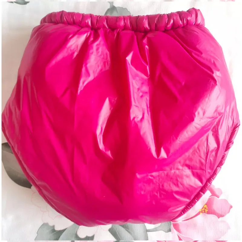 Men Down Clothing Fabric Filled Cotton Briefs Highwaist Soft Smooth Fluffy Warm Panty Waterproof Leak Proof ABDL Nappies Panties