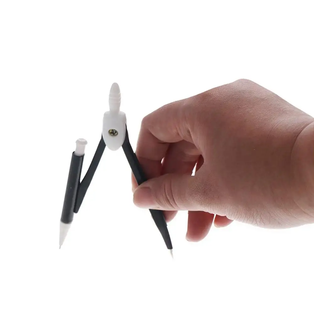 With Pencil Refills Lead Compass Drawing Set Pencil Attachment Metal Math Geometry Tools Art Math Teaching Aids School Supplies