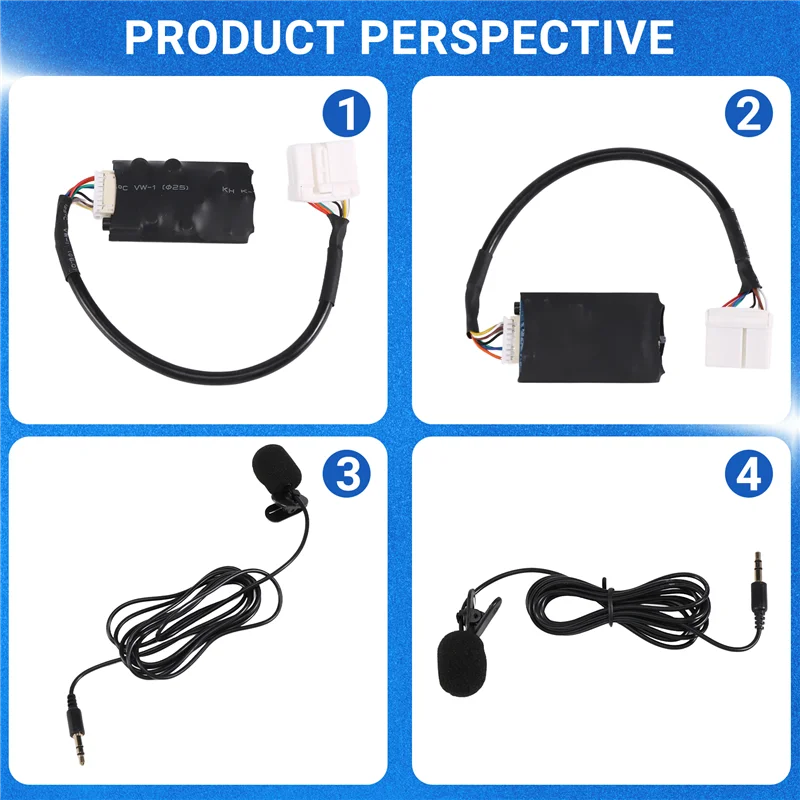 

A70R-Car Radio Audio Adapter Bluetooth Aux Cable Microphone Handsfree For Honda Accord Civic CRV Fit Siming Odyssey