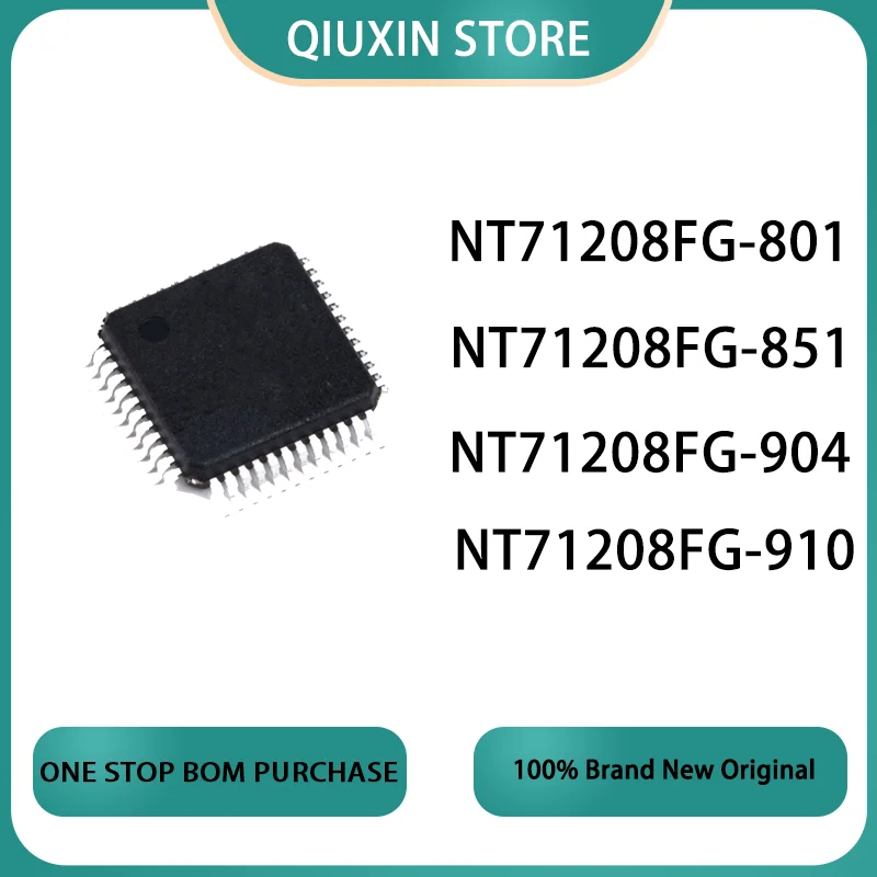 (2piece)100% New  NT71208FG-904 NT71208FG-910 NT71208FG-801 NT71208FG-851 QFP-64 Chipset