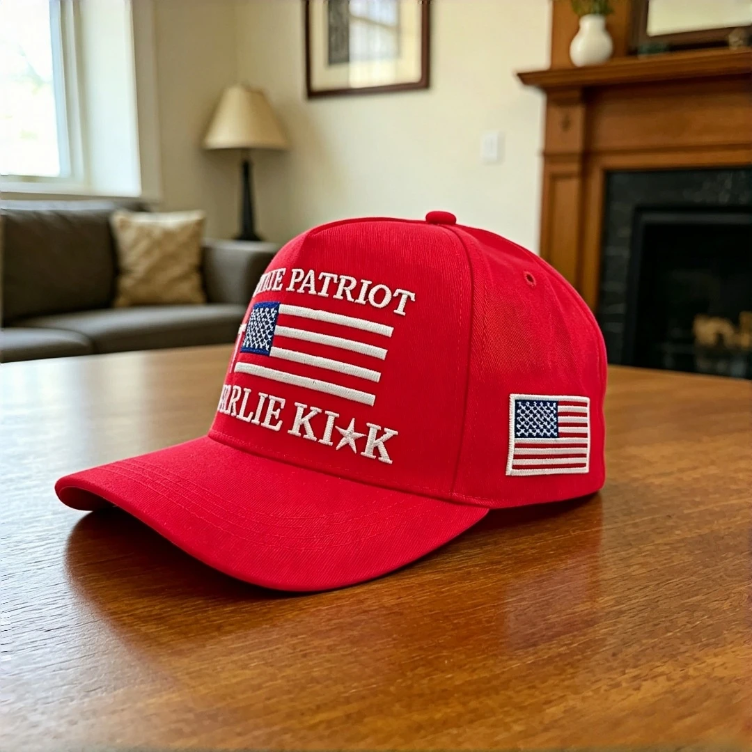 A True Patriot Charlie Kirk Embroidered Baseball Cap American Flag Cross Adjustable Trucker Hat for Men Women Patriotic Gift