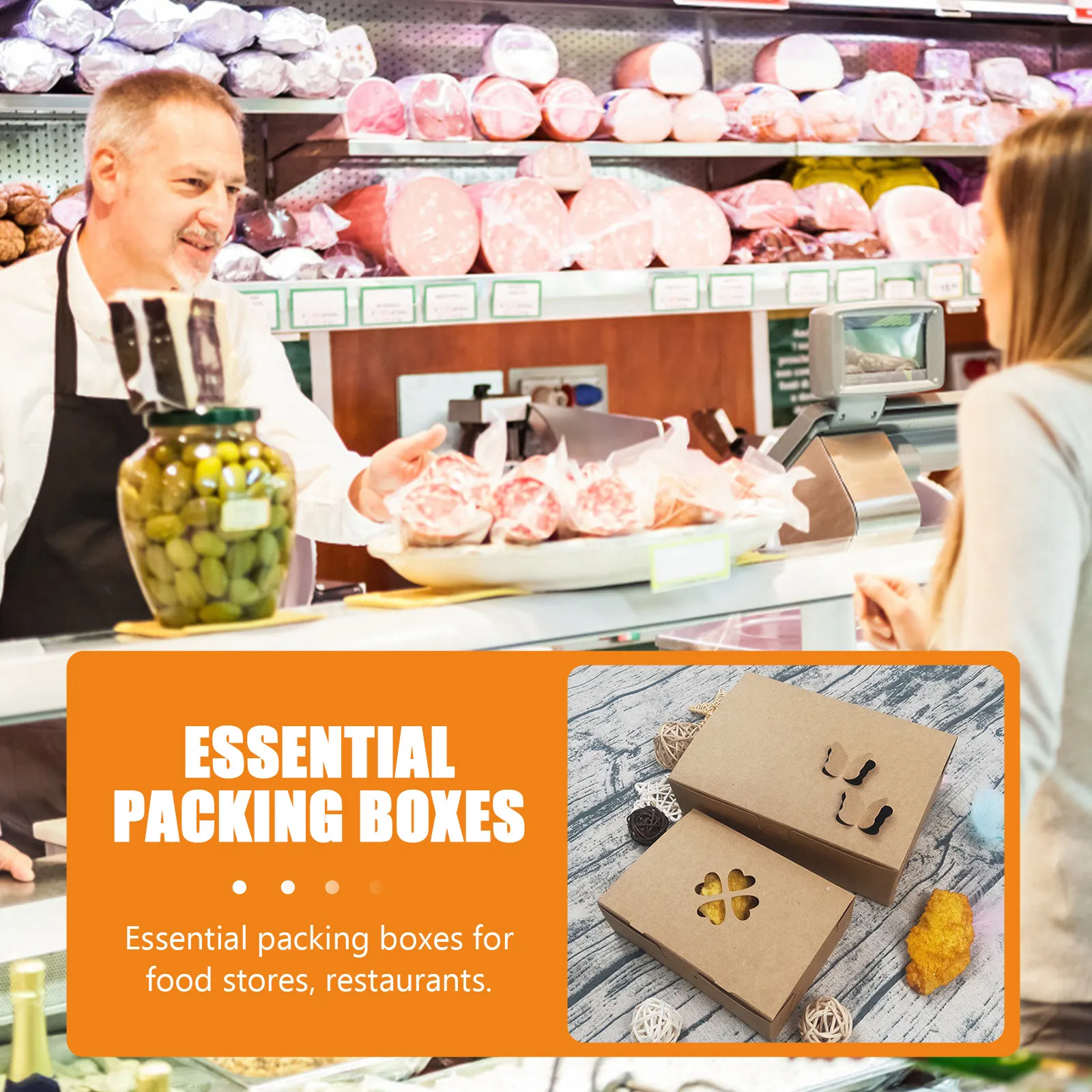 กล่องบรรจุอาหารกระดาษคราฟท์ 25 - Food Snacks For Picnic บทวิจารณ์และราคา