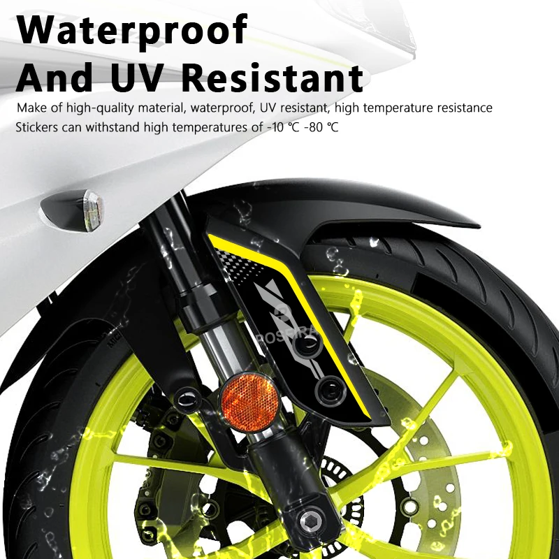 POSFIRA دراجة نارية الجبهة الحاجز ملصق شارات الفينيل لياماها YZF R125 2014-2022 2016 2017 2018 2019 2020 2021 اكسسوارات