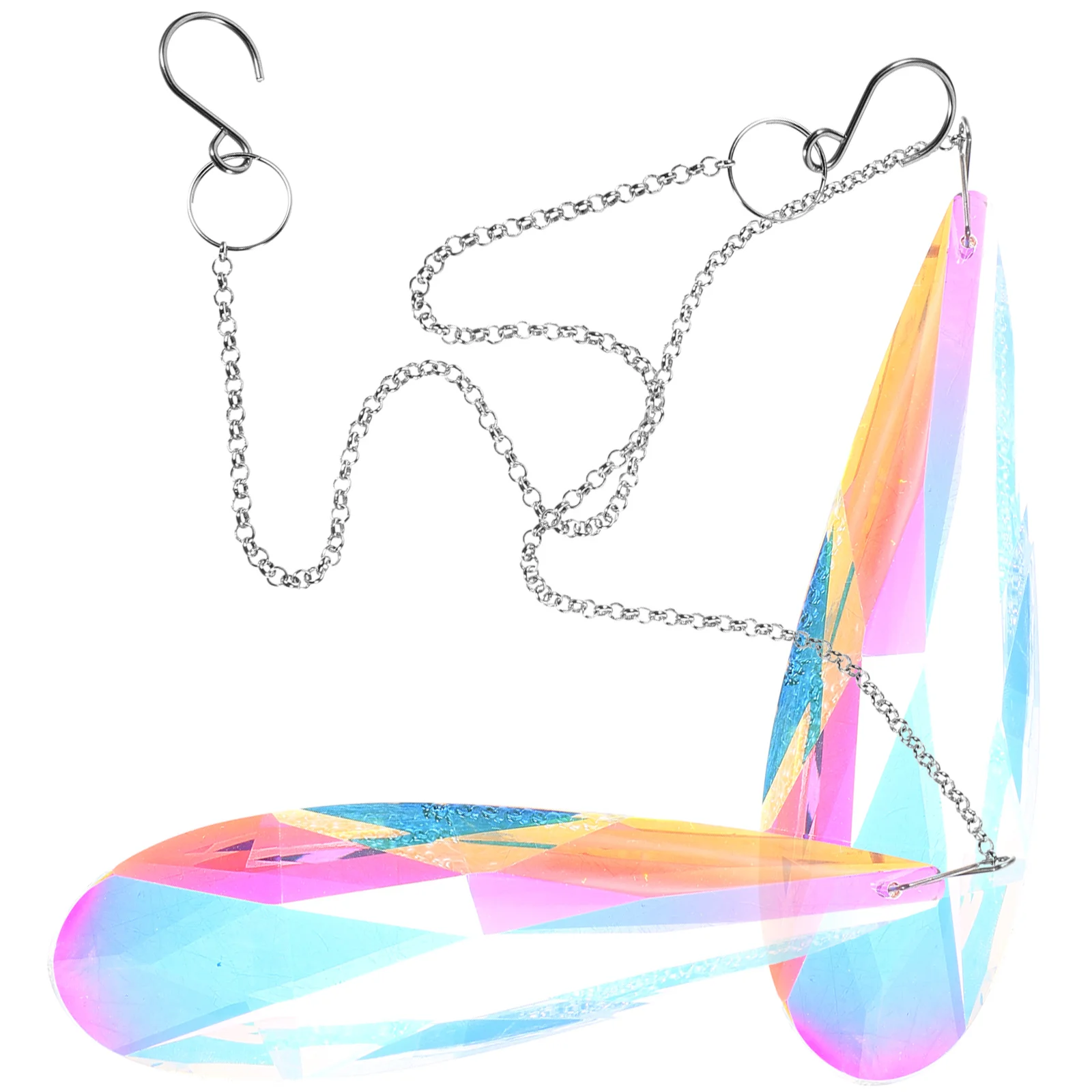 

2Pcs Crystal Suncatcher Elegant Sunlight Attractor Pendant Lighting Adornment Garden Decoration Accessory