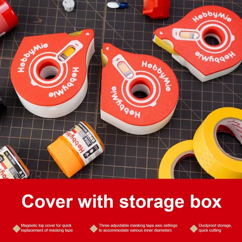 Masking Tape Storage Box/Cutter Dispensers Ideal For Precise Application & Painting Tasks Painting Model Masking Tape Cutter