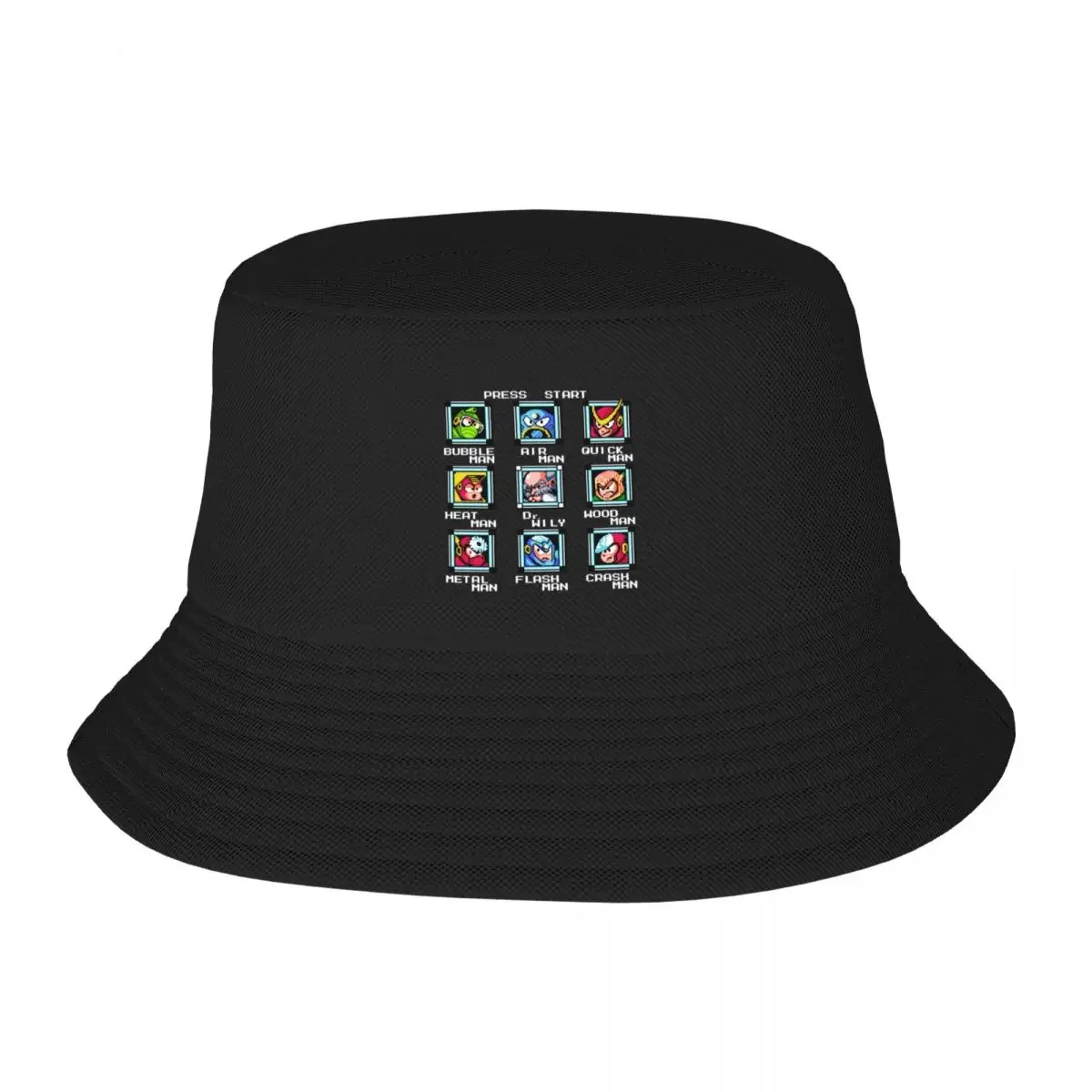 Classic Megaman 2 stage select Bucket Hat hard hat cute Women Men's