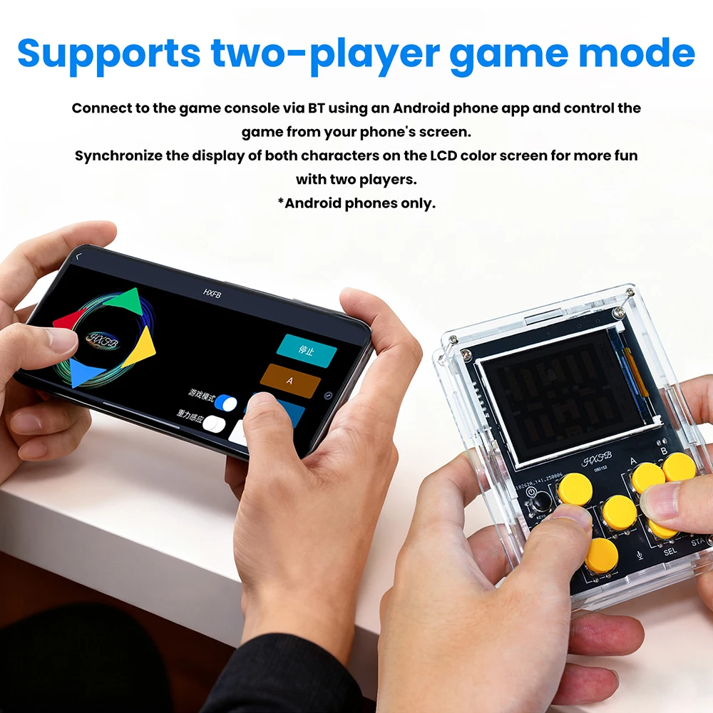 AI Multifunctional Handheld DIY Kit with LCD Game Console Weather Clock Music Spectrum Voice Dialogue Welding Practice Parts