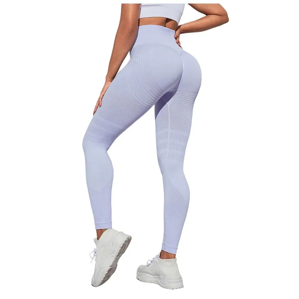 Women's Sports Pants with Sexy Lines Lifting Buttocks Sports Tight Pants High Waisted Elastic Fitness Pants Running Yoga Pants