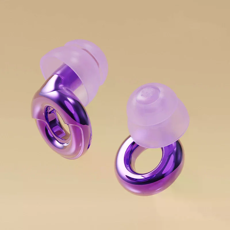 Silicone Ring-Shaped Electroplated Noise-Canceling Earplugs Sound-isolating And Sound-reducing Sleep Earplugs For Sleep