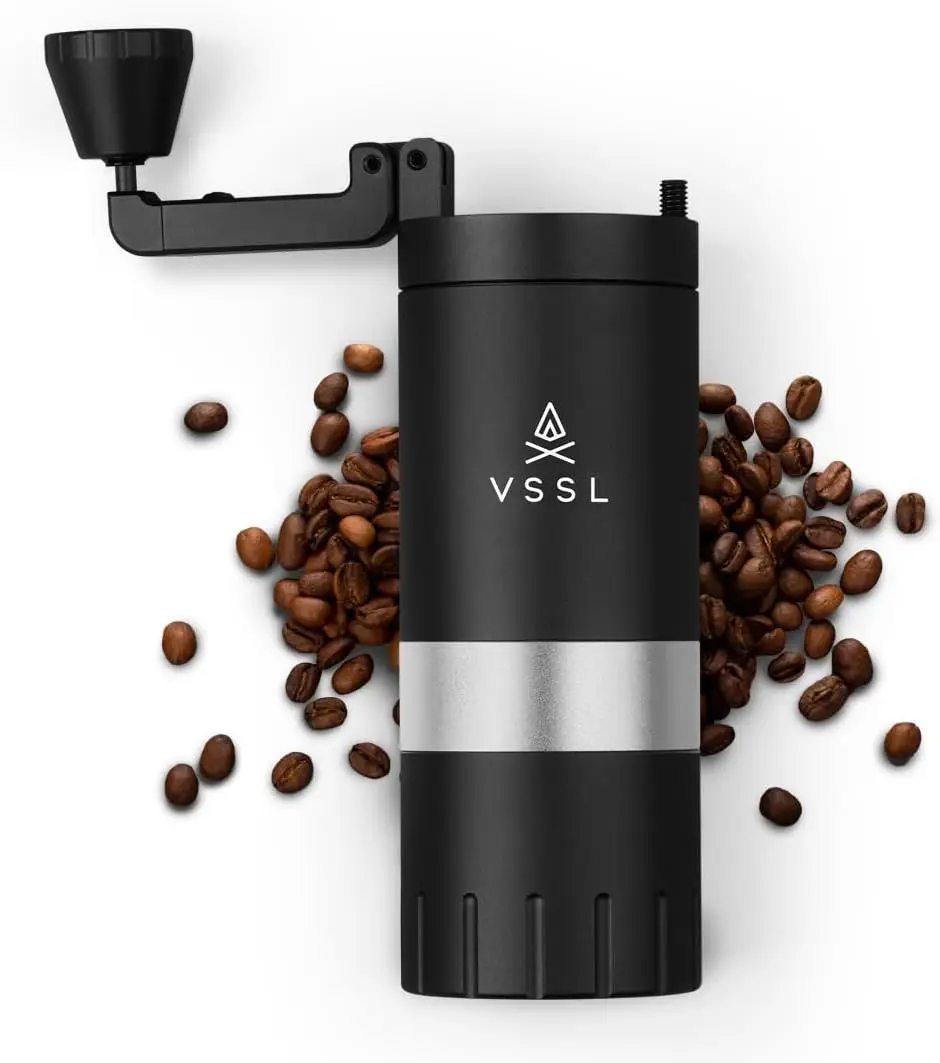 

Ручная кофемолка Java G45, кофемолка для кемпинга, кофемолка для зерен, путешествия, наливка через конические заусенцы из нержавеющей стали, емкость 45 грамм