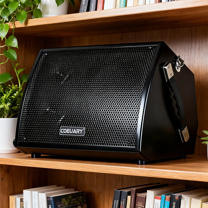 6000mAh 스피커 충전식 100W 5.0 블루투스 기타 스피커 8인치 오디오 내장 앰프 48시간 재생 야외 음악 연습용