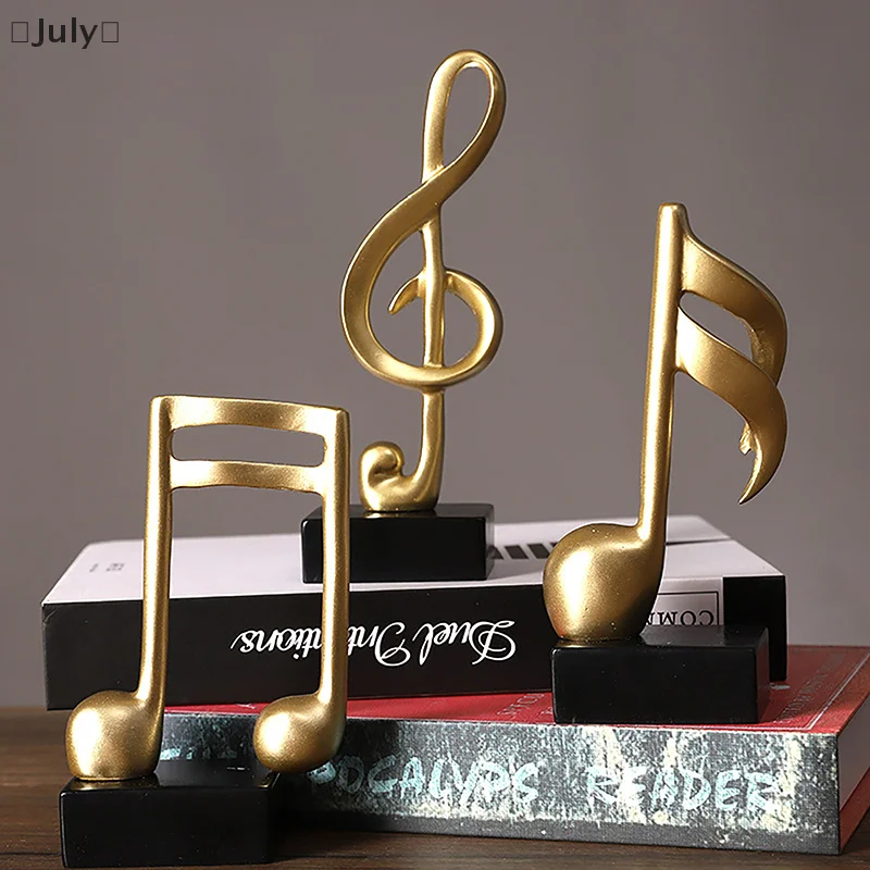 〔July〕 Musical Notes Model Advanced Ornaments Wine Cooler TV Cabinet Living Room Home Desk Fashion Decoration Resin Crafts Gifts