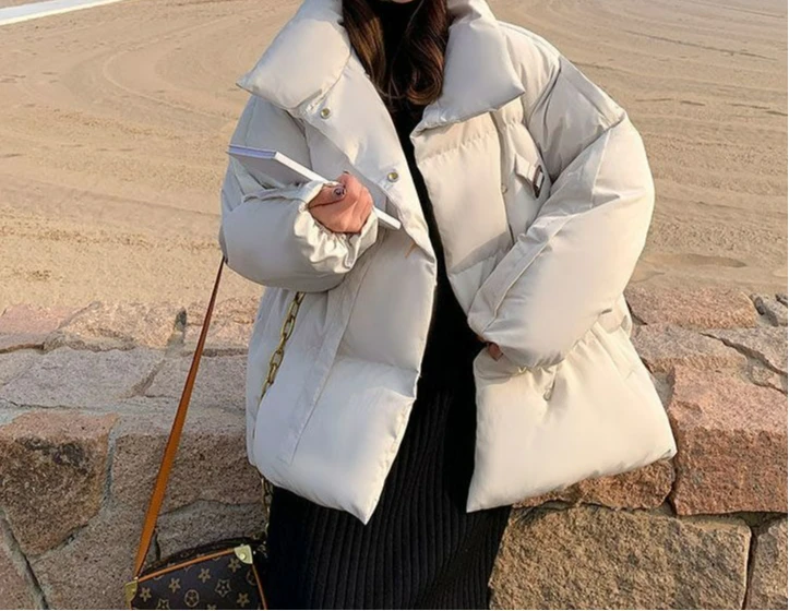 

2025 New Bread Clothes Fashion Short Cotton-padded Clothes Loose Cotton-padded Jackets Women