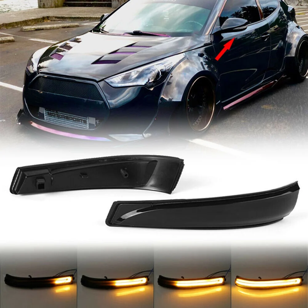 ไฟไฟส่งสัญญาณสัญญาณเลี้ยวกระจกมองหลัง LED แบบไดนามิกสำหรับ elantra/avante Hyundai Veloster I30 2011-2015