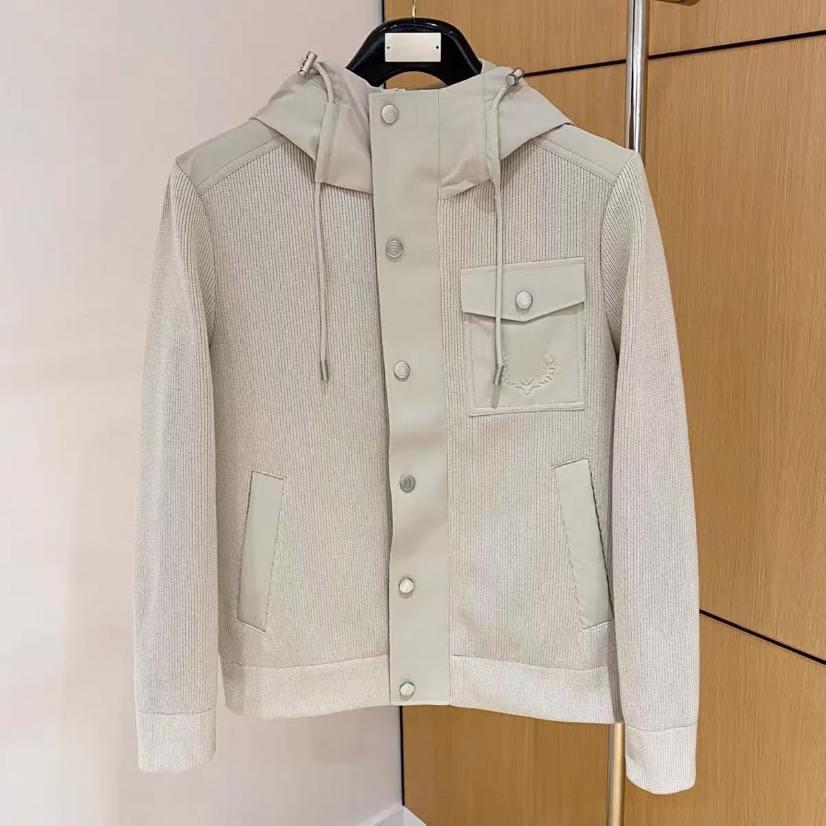 

LP Italian old money wind splicing hooded knitted jacket 25aw
