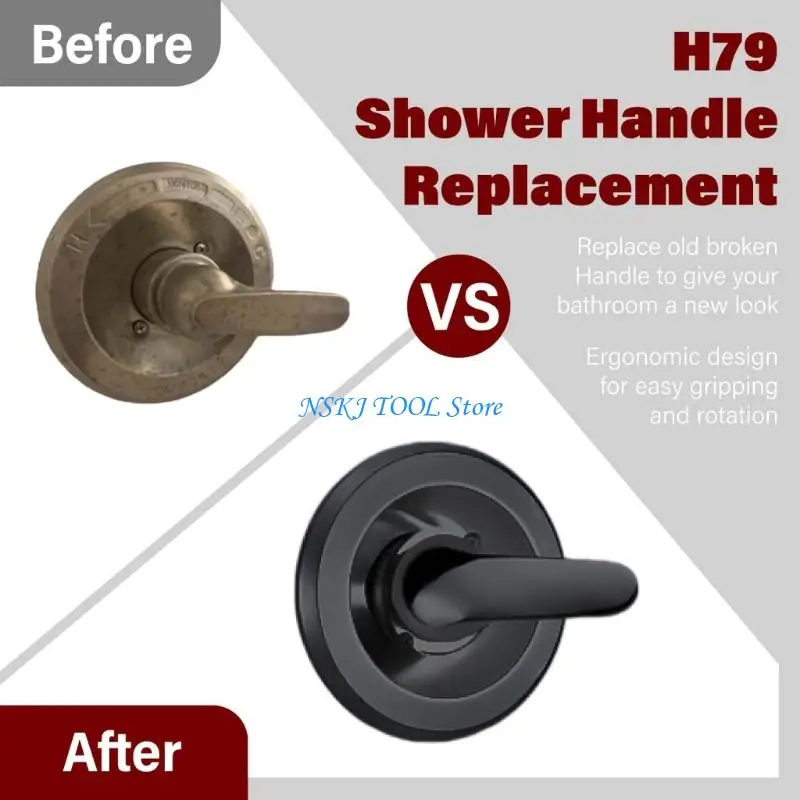 L8RC H79 Metal Single Lever Shower Handle Replacement Tub and Shower Faucet Handle For Family Use Bathroom Accessories