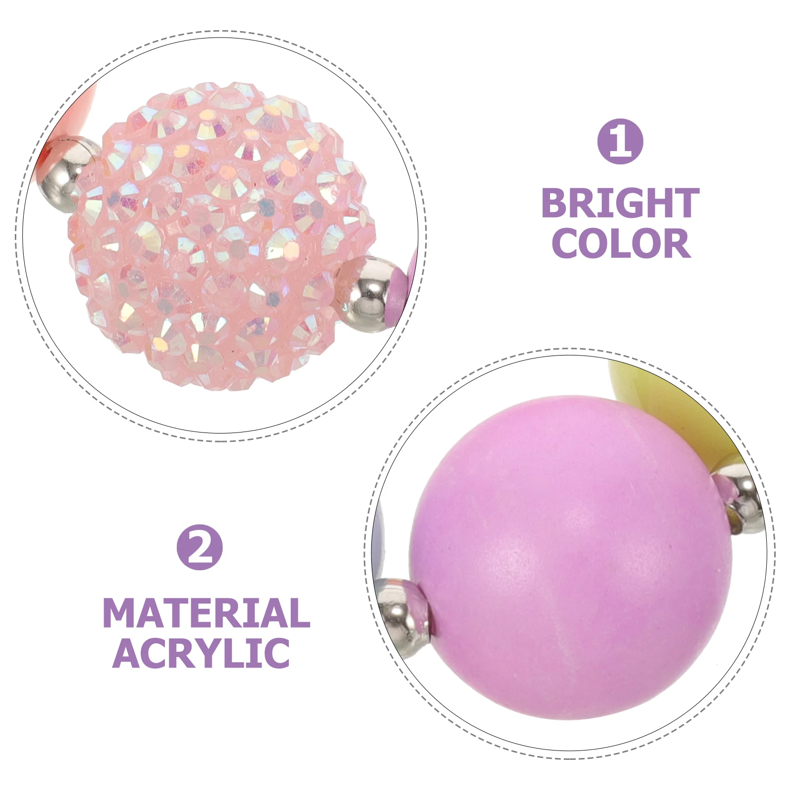 

1 set Easter Necklace Set Kids Acrylic Jewelry Bracelet Pendant Party Favor Gift Lightweight Colorful Handbag for Children