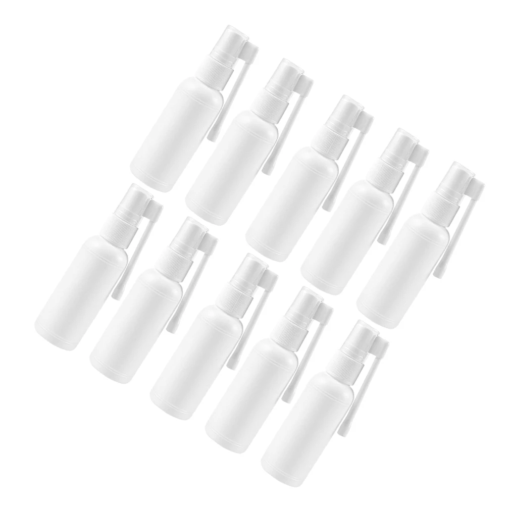 

10 pcs Bottles Small Nasal Plastic Spray Bottle White Mini Leakproof Travel Fine Mist Spray Bottle Plastic