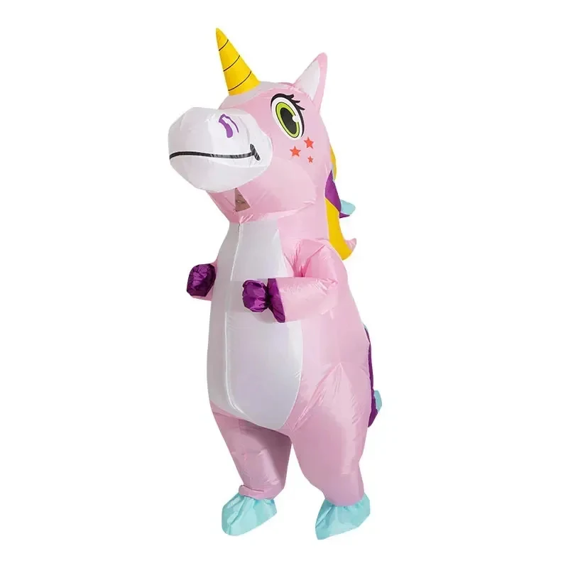 e,4;v'6\k/Pink Rainbow Unicorn Inflatable Costume Anime Cosplay Full Body 9184TDLW Adult Costumes5;g'8.n/3\ view 3