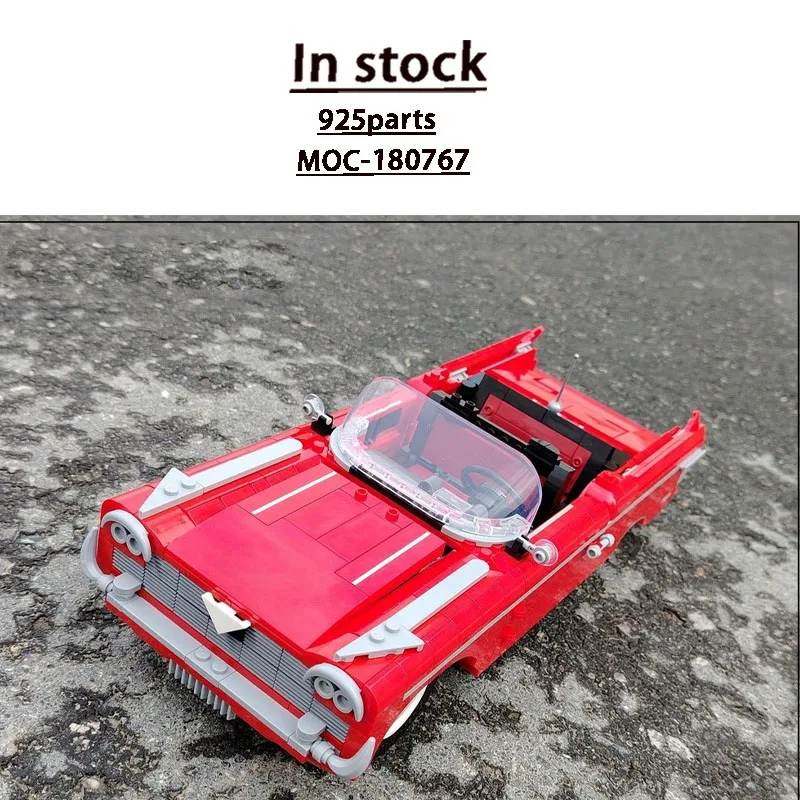 

MOC-180767 Новая классическая модель спортивного суперкара из строительных блоков, 925 деталей, MOC, креативный подарок для мальчиков на день рождения и Новый год