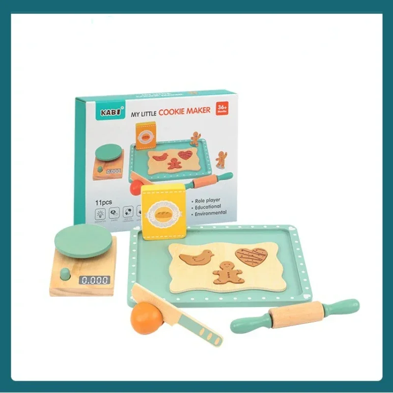 Jouets de cuisine en bois pour enfants, ensemble de jeu Pop-Up To84, éducation précoce interactive, jeu de simulation Montessori, tout-petits, Noël, 9 pièces