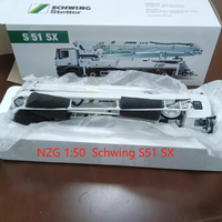 1:50 Arocs 8x4 Schwing S51 SX Cement Pump Truck Alloy Engineering Model  + S43 SX red white yellow