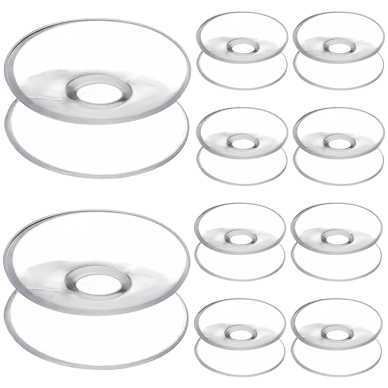 

10 Pcs Double-sided Suction Cup Clear Pvc Sucker Pads Anti- Collision Cups Suckers Plastic Ended Dual