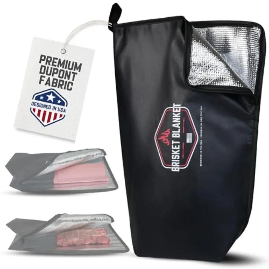 

Brisket Blanket BBQ Blanket for Resting Meat Heavy Duty Insulated Smoker Bag with Wide Mouth Reusable BBQ Accessories for Brisk