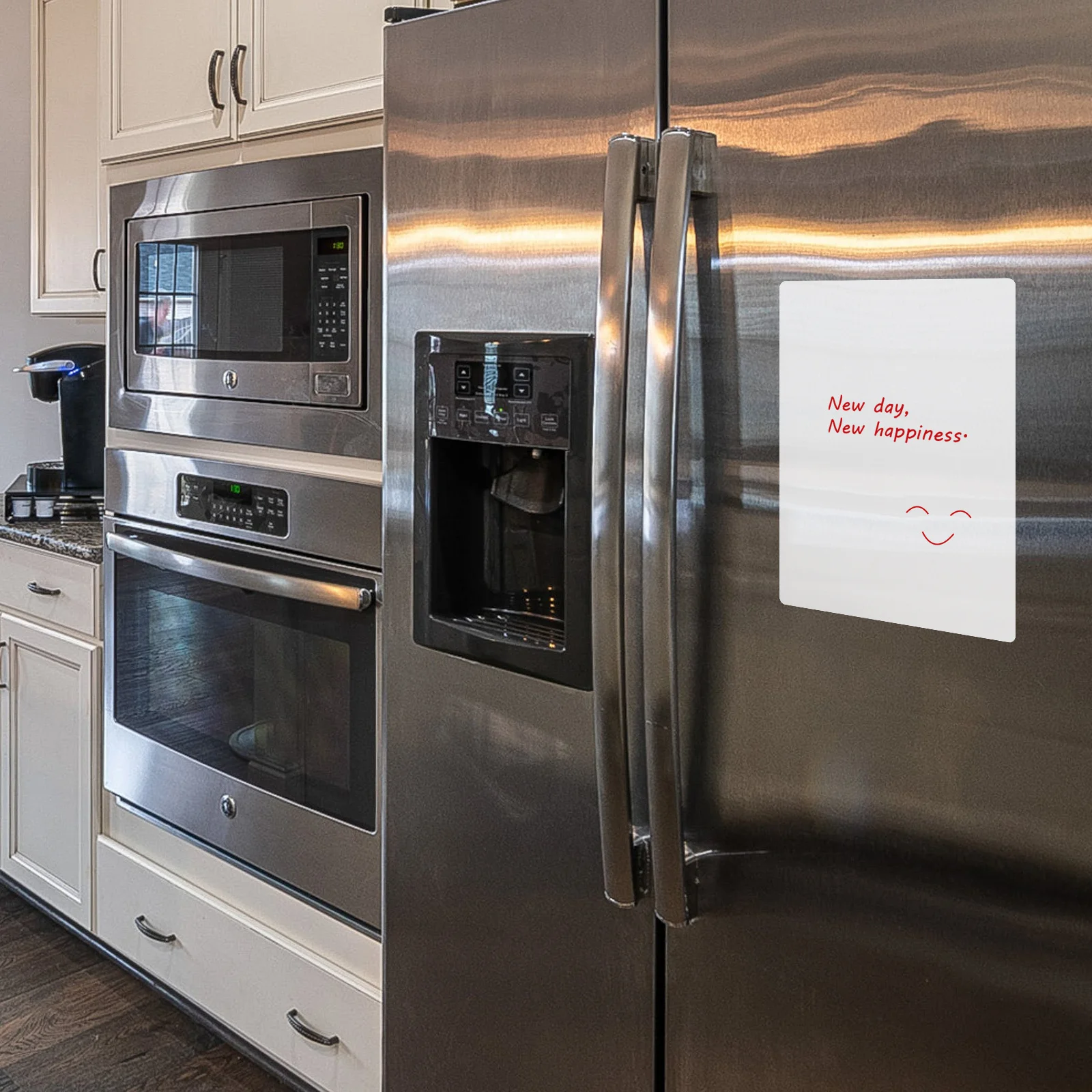 

1Pcs Writable Dry Erase Magnet White Self-Stick Magnetic Sheet for Refrigerator Whiteboard Home Office Notes Message Pad