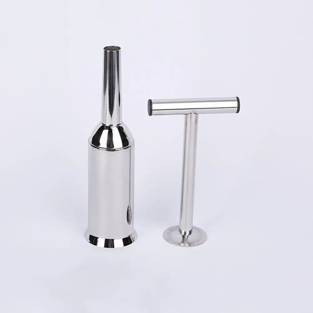 Heavy Duty Stainless Steel Sausage Stuffer Kit for DIY Sausage Making Fill Meat Bags Ground Pork Beef Venison Turkey