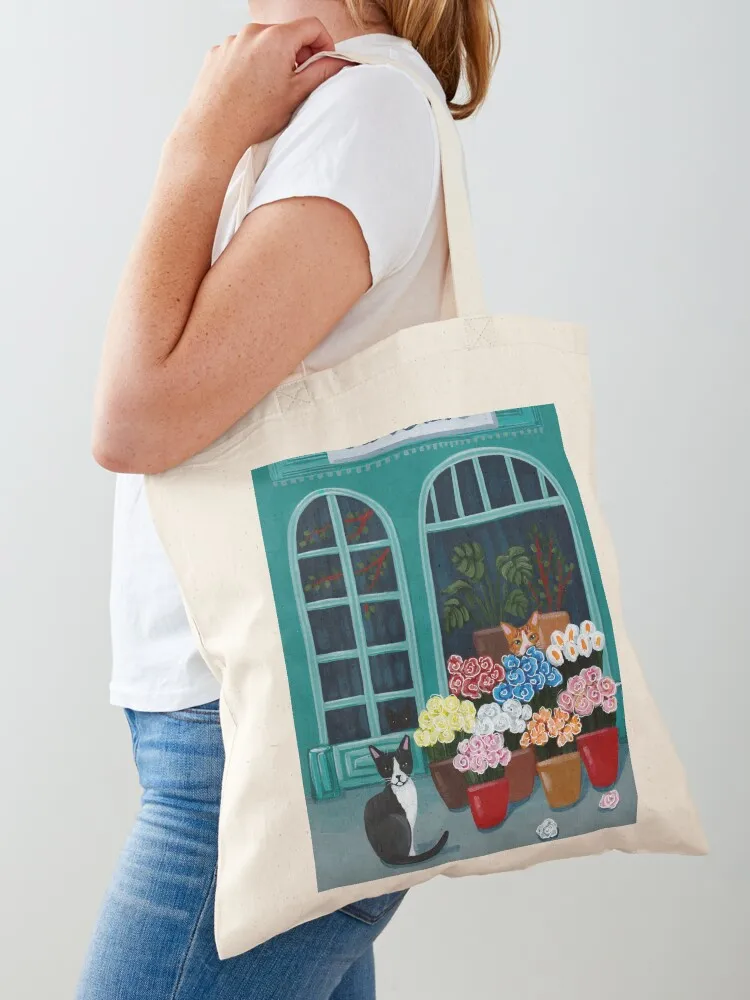 The Flower Shop Cats Tote Bag boodschappentas Dameshandtas boodschappentassen