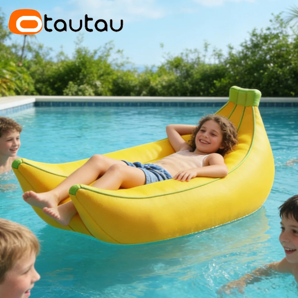 OTAUTAU Bean Bag Lounger Cover Bnana Mesh Swim Pool Floating Pouf Beanbag Cover SF629【No Filler!Need Buy Filler Yourself!】