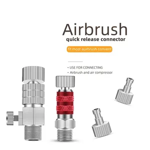 Luftpinsel -Schnellfreisetzungs -Adapterkopplung, Airbrush -Einstellungssteuerventil, Schnellschaltanpassung, Werkzeugstopfen, 1/8 10 Aerograph -Adapter des Hauptverkaufs - №8
