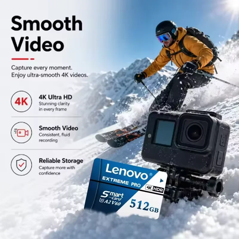Lenovo Memory Card 64GB 128GB 256GB 100MB/S Micro SD Card UHS-1 Class10 TF 512GB Flash Memory Card Storage Mini Memory Card - view 3