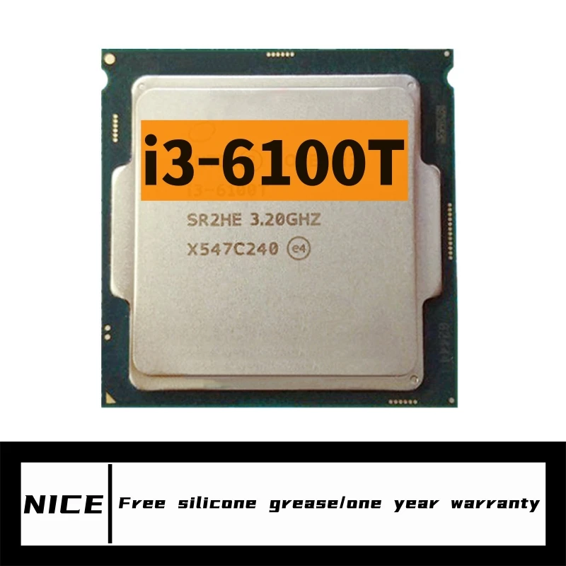 Core i3-6100T i3 6100T 3.2 GHz Dual-Core Quad-Thread CPU Processor 3M 35W LGA 1151