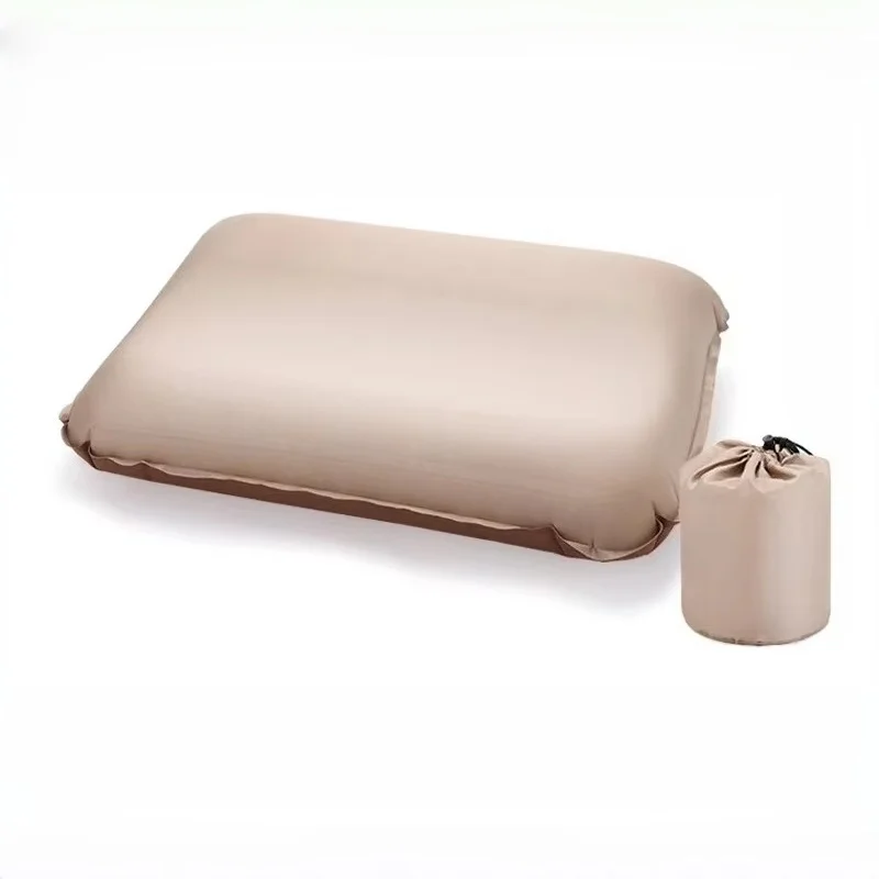 Ultralight Portable Camping Pillow Self Inflating 3D Sleeping Pad Compact Sponge Neck Support for Outdoor Travel Hiking