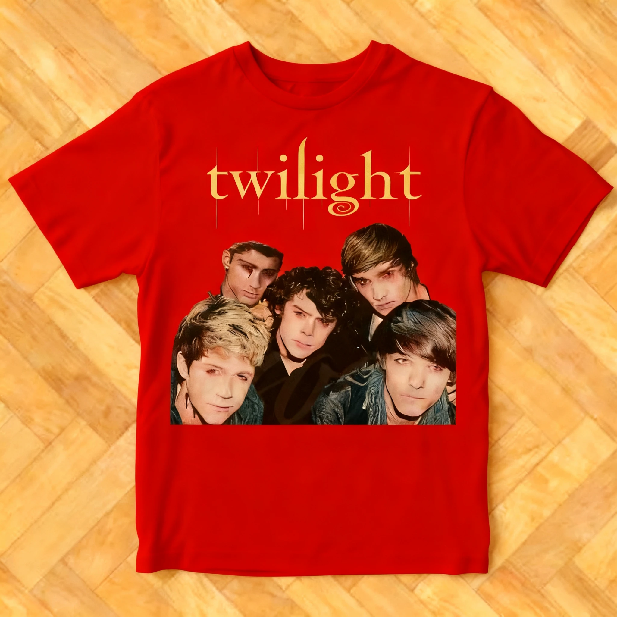 The 2026 Summer Bestseller Twilight One Direction Band T-shirt Is A Fashionable and Trendy Printed 100% Pure Cotton T-shirt