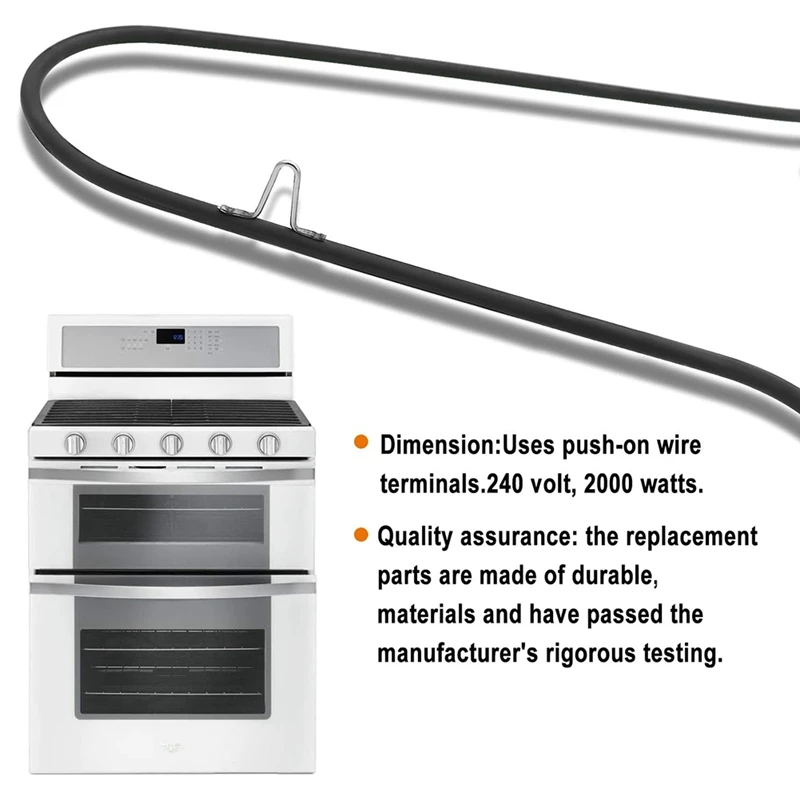 5303051519   Accesorios de elementos calefactores para hornear horno de gama AP 2136868   AH 453960   Negro