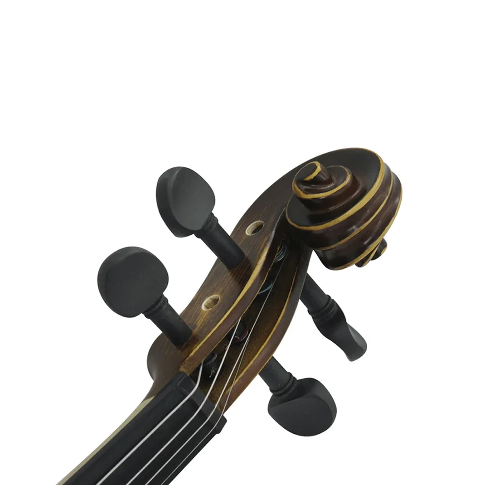 Astonvilla 4/4 Acoustic Violin Retro Matte Basswood Solid Wood Fiddle Stringed Instruments with Violin Case Bow Accessories