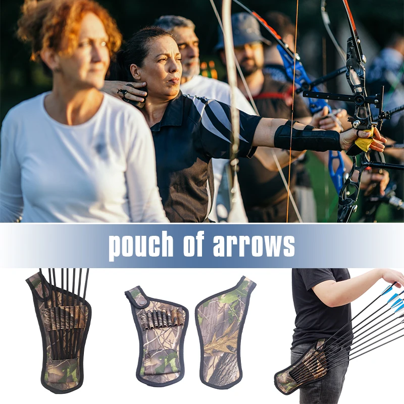 

Archery Bow Arrow Quiver Holder Bag for Outdoor Hunting Shooting Accessories Camo Mini Quiver Waist Straddle Quiver