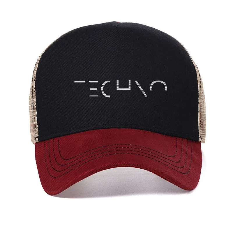 

Techno Music Minimalist Design Baseball Cap for DJ Rave Party, Festival hat Kawayi Funny Unisex Summer Mesh Breathable hat