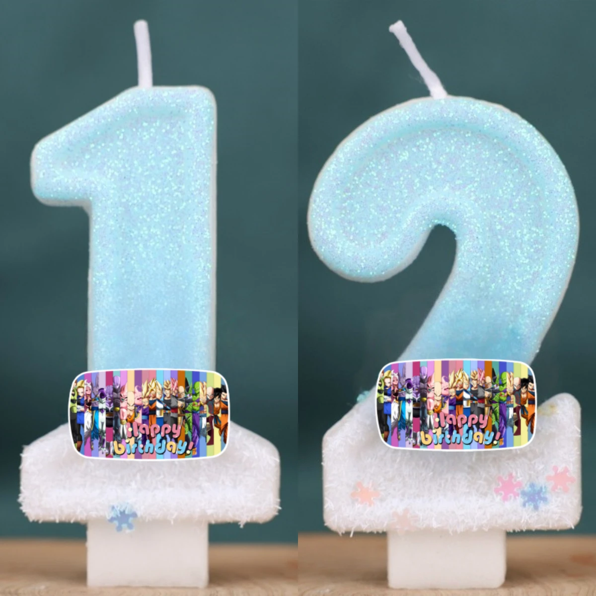 

Dragon Ball Son Goku Digital Candle Number 0-9 Kids Birthday Cake Decoration Supplies Cartoon Anime Party Accessories Supplies