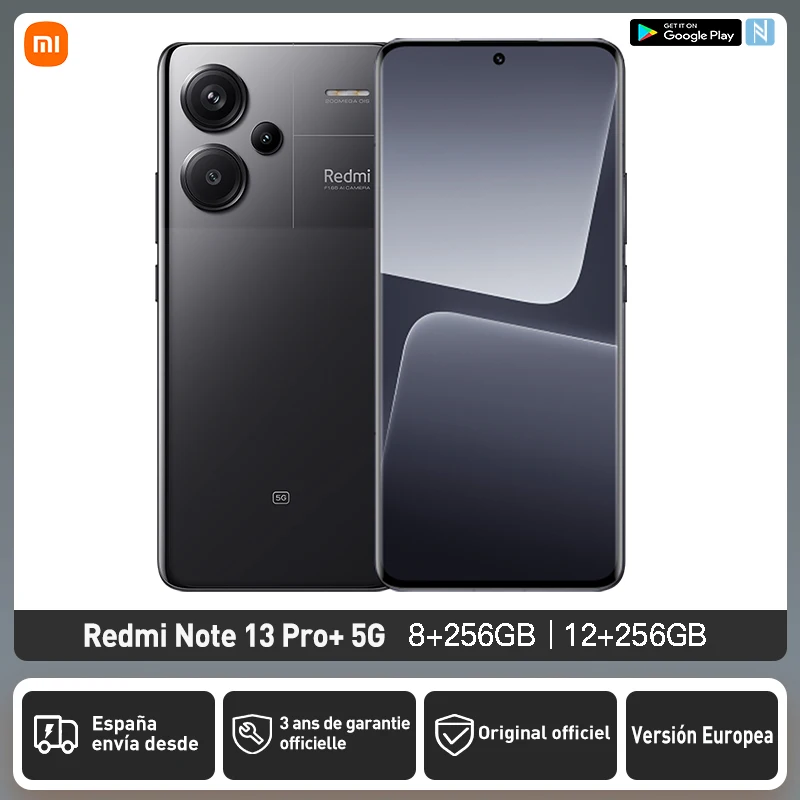 Xiaomi Redmi Note 13 Pro Plus 5G Global Version 8+256GB MediaTek Dimensity 7200-Ultra Display 6.67''3D-Curved 1.5K 120HZ