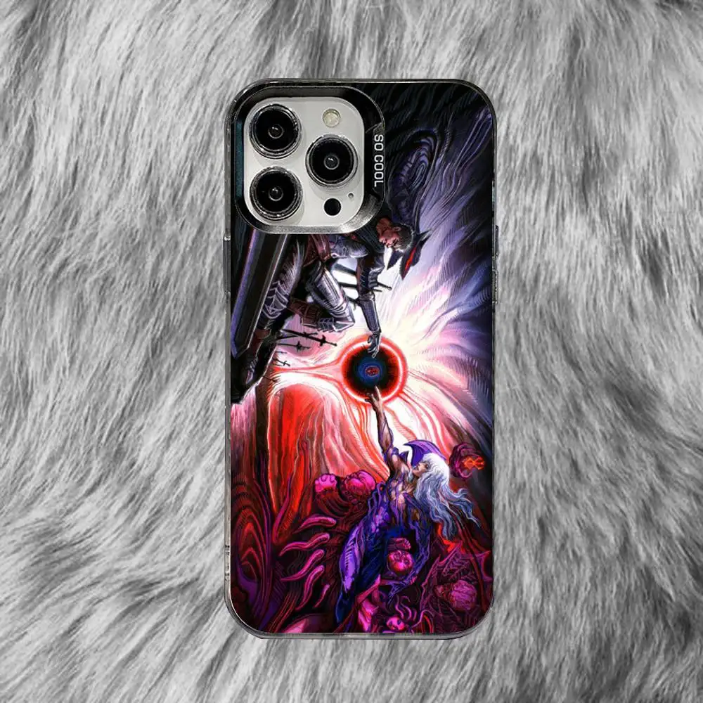B-Berserk Guts Blood Anime Phone Case For 15,16,17,13,14,11,12,Pro,Max,Plus,E,Air,Mini Color Shockproof Back Matte Cover