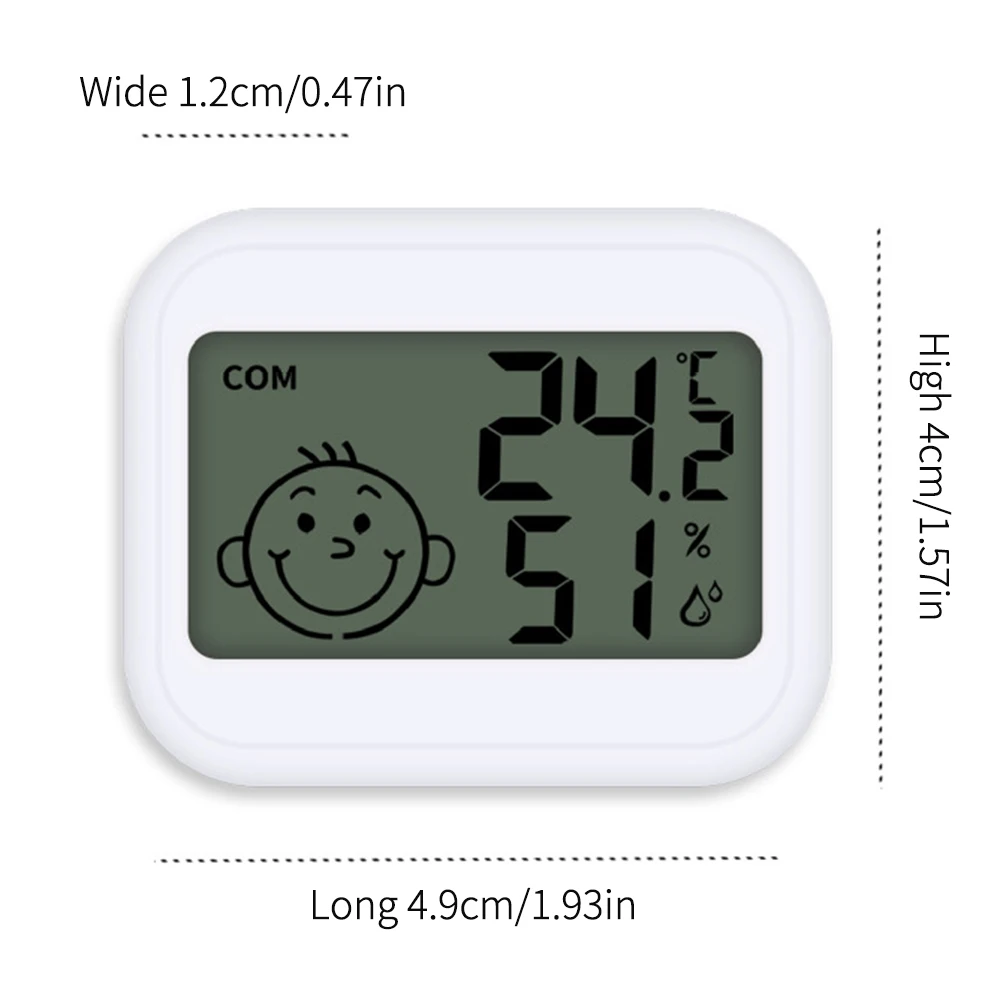 High Precision Indoor Mini Digital Display Temperature Humidity Meter With Button Cell -50~+50 ℃ 10%-99% RH