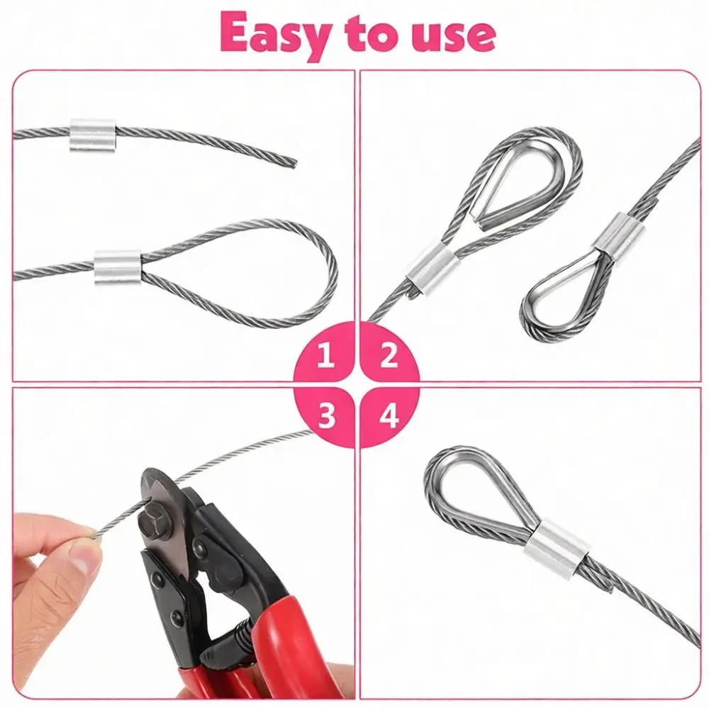 Flexible 304 Stainless Steel Cable Wire Rope Corrosion Resistant Wire For Lifting Rigging Clothesline Elevator Systems
